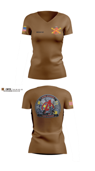 Womens Short Sleeve Vneck Shirt, Alpha Avengers 1-121st FAR HIMARS, Army, Teamtime, Team time, sublimation, custom sports apparel, team uniforms, spirit wear, spiritwear, sports uniforms, custom shirts, team store, custom team store, fundraiser sports, apparel fundraiser