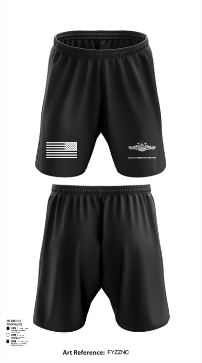 USS Jefferson City FCPOA Athletic Shorts With Pockets - 3