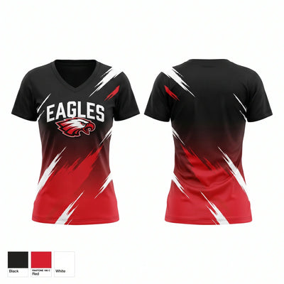 Eagles Women's Short Sleeve V-neck Shirt - 1