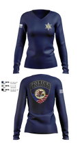 Manhattan Police Department 25505954 Women's Long Sleeve V-neck Shirt - 100