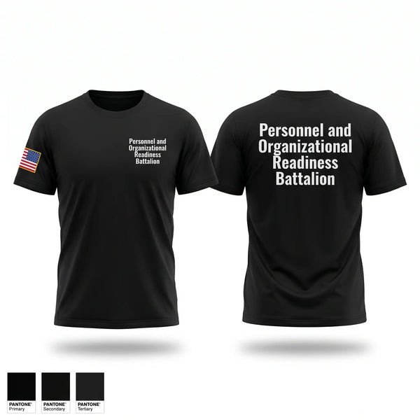 Old School Cotton Feel Shirt, Personnel and Organizational Readiness Battalion, National Guard, Teamtime, Team time, sublimation, custom sports apparel, team uniforms, spirit wear, spiritwear, sports uniforms, custom shirts, team store, custom team store, fundraiser sports, apparel fundraiser