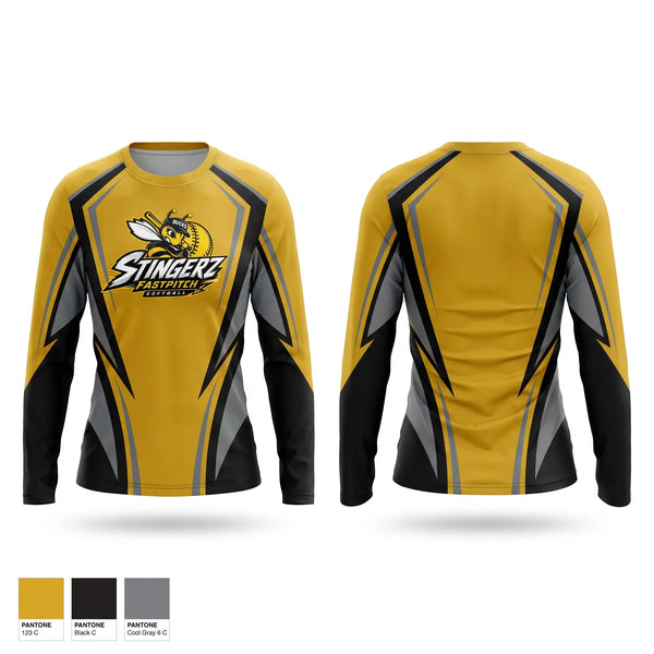 Long Sleeve Performance Shirt, Bucks Stingerz, Softball, Teamtime, Team time, sublimation, custom sports apparel, team uniforms, spirit wear, spiritwear, sports uniforms, custom shirts, team store, custom team store, fundraiser sports, apparel fundraiser