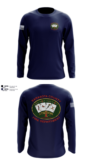 Long Sleeve Performance Shirt, Sarasota county fire dept sta 1, Fire Department, Teamtime, Team time, sublimation, custom sports apparel, team uniforms, spirit wear, spiritwear, sports uniforms, custom shirts, team store, custom team store, fundraiser sports, apparel fundraiser