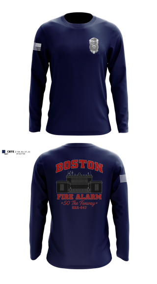 Long Sleeve Performance Shirt, Boston Fire Alarm, Fire Department, Teamtime, Team time, sublimation, custom sports apparel, team uniforms, spirit wear, spiritwear, sports uniforms, custom shirts, team store, custom team store, fundraiser sports, apparel fundraiser