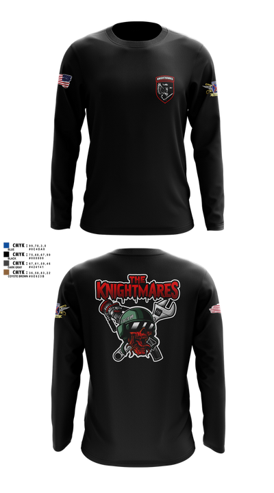 2-10 AHB Knighthawks 14380811 Long Sleeve Performance Shirt 77