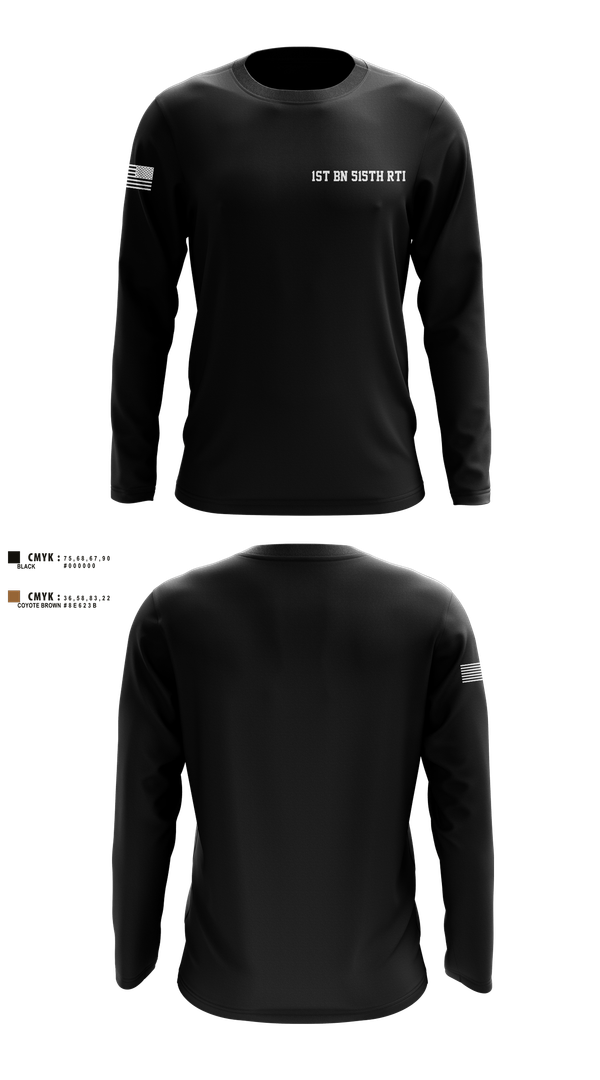 Long Sleeve Performance Shirt, 1st BN 515th RTI, Army, Teamtime, Team time, sublimation, custom sports apparel, team uniforms, spirit wear, spiritwear, sports uniforms, custom shirts, team store, custom team store, fundraiser sports, apparel fundraiser