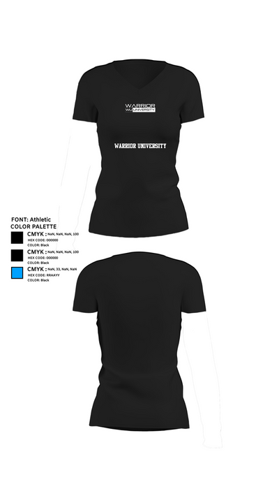 Warrior University Women's Short Sleeve V-neck Shirt - 11