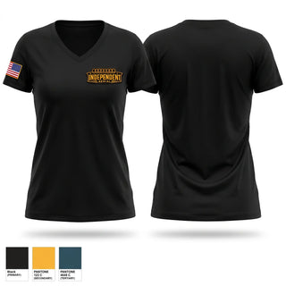 Womens Short Sleeve Vneck Shirt, INDEPENDENT AERIAL, Army, Teamtime, Team time, sublimation, custom sports apparel, team uniforms, spirit wear, spiritwear, sports uniforms, custom shirts, team store, custom team store, fundraiser sports, apparel fundraiser