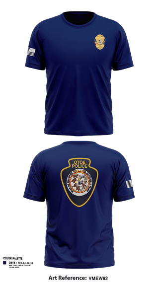 Short Sleeve Performance Shirt, Otoe-Missouria Police Department, Police, Teamtime, Team time, sublimation, custom sports apparel, team uniforms, spirit wear, spiritwear, sports uniforms, custom shirts, team store, custom team store, fundraiser sports, apparel fundraiser