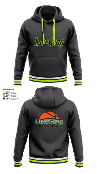 Hoodie, LuxeGang, Men's Basketball, Teamtime, Team time, sublimation, custom sports apparel, team uniforms, spirit wear, spiritwear, sports uniforms, custom shirts, team store, custom team store, fundraiser sports, apparel fundraiser