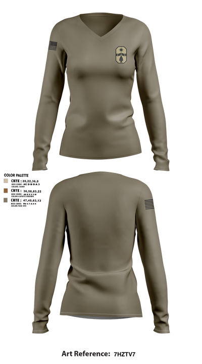 1487th Transportation Company 77712800 Women's Long Sleeve V-neck Shirt - 3