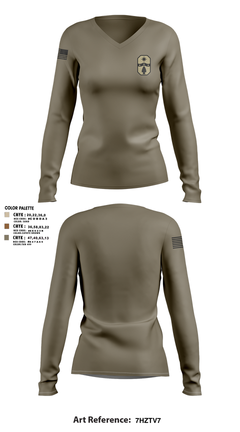 Womens Long Sleeve Vneck Shirt, 1487th Transportation Company, National Guard, Teamtime, Team time, sublimation, custom sports apparel, team uniforms, spirit wear, spiritwear, sports uniforms, custom shirts, team store, custom team store, fundraiser sports, apparel fundraiser