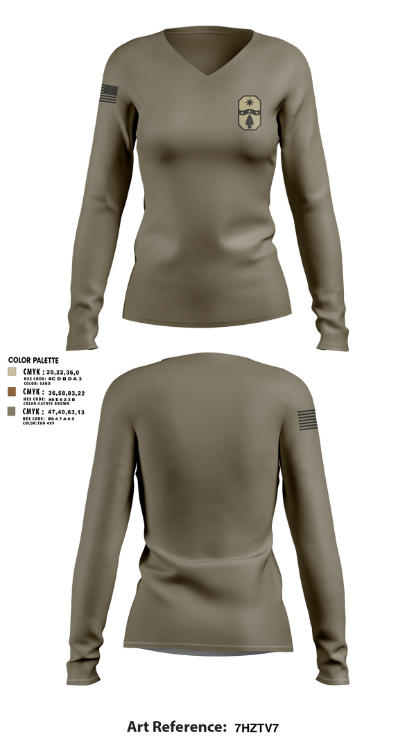 Womens Long Sleeve Vneck Shirt, 1487th Transportation Company, National Guard, Teamtime, Team time, sublimation, custom sports apparel, team uniforms, spirit wear, spiritwear, sports uniforms, custom shirts, team store, custom team store, fundraiser sports, apparel fundraiser