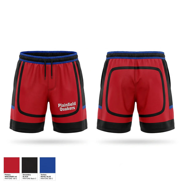 Athletic Shorts With Pockets, Plainfield Quakers, Wrestling, Teamtime, Team time, sublimation, custom sports apparel, team uniforms, spirit wear, spiritwear, sports uniforms, custom shirts, team store, custom team store, fundraiser sports, apparel fundraiser
