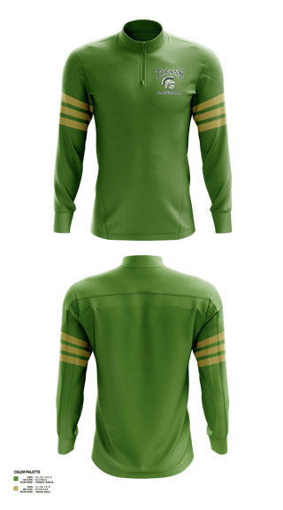 Quarter Zip Jacket, Titans, Baseball, Teamtime, Team time, sublimation, custom sports apparel, team uniforms, spirit wear, spiritwear, sports uniforms, custom shirts, team store, custom team store, fundraiser sports, apparel fundraiser