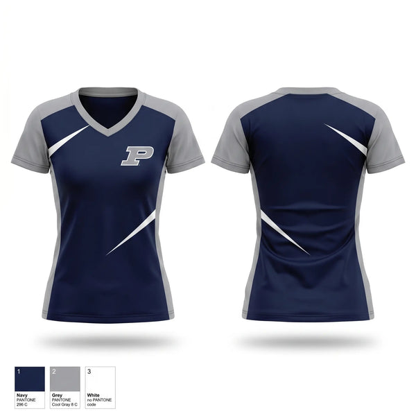 Womens Short Sleeve Vneck Shirt, Plummer Middle School Basketball, Men's Basketball, Teamtime, Team time, sublimation, custom sports apparel, team uniforms, spirit wear, spiritwear, sports uniforms, custom shirts, team store, custom team store, fundraiser sports, apparel fundraiser