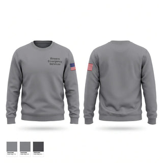 Crew Neck Sweatshirt, Bowers Emergency Services, EMS/EMT, Teamtime, Team time, sublimation, custom sports apparel, team uniforms, spirit wear, spiritwear, sports uniforms, custom shirts, team store, custom team store, fundraiser sports, apparel fundraiser