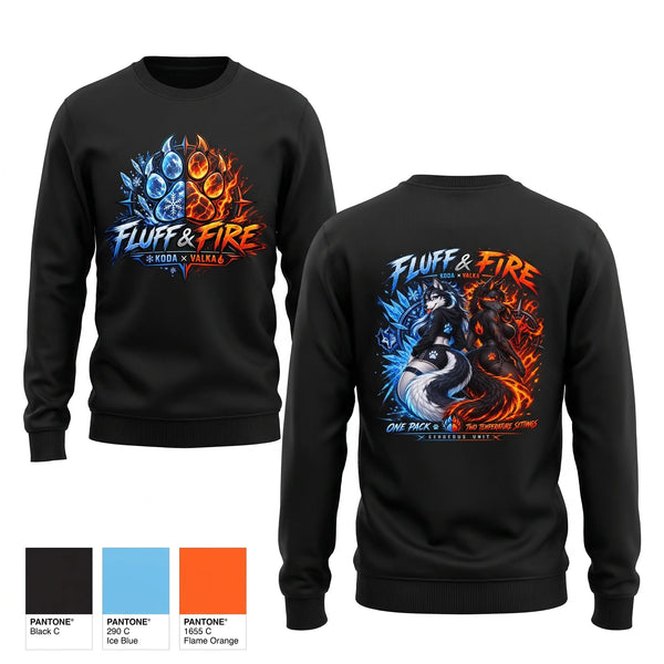 Crew Neck Sweatshirt, Fluff and fire, E-Sports, Teamtime, Team time, sublimation, custom sports apparel, team uniforms, spirit wear, spiritwear, sports uniforms, custom shirts, team store, custom team store, fundraiser sports, apparel fundraiser
