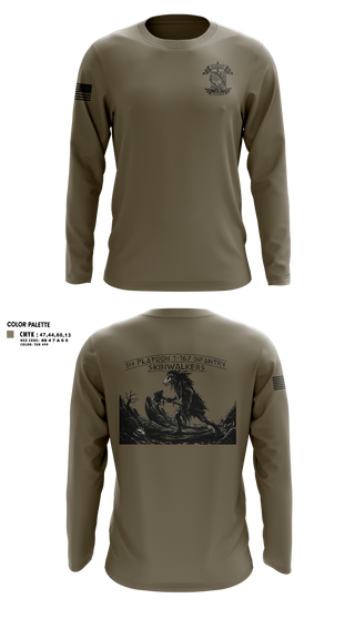 Long Sleeve Performance Shirt, Bco 1-167IN, Army, Teamtime, Team time, sublimation, custom sports apparel, team uniforms, spirit wear, spiritwear, sports uniforms, custom shirts, team store, custom team store, fundraiser sports, apparel fundraiser