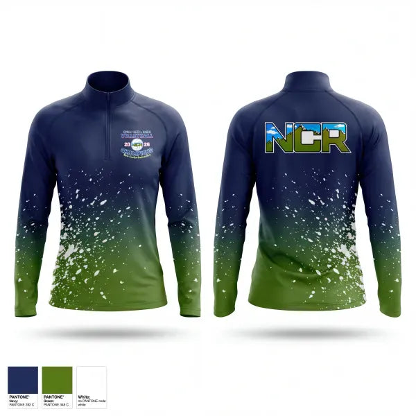 Quarter Zip Jacket, NCR, Women's Volleyball, Teamtime, Team time, sublimation, custom sports apparel, team uniforms, spirit wear, spiritwear, sports uniforms, custom shirts, team store, custom team store, fundraiser sports, apparel fundraiser