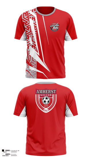 Short Sleeve Performance Shirt, Amherst Lightning, Women's Soccer, Teamtime, Team time, sublimation, custom sports apparel, team uniforms, spirit wear, spiritwear, sports uniforms, custom shirts, team store, custom team store, fundraiser sports, apparel fundraiser