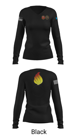 Womens Long Sleeve Vneck Shirt, RTS-M FT. HOOD, , Teamtime, Team time, sublimation, custom sports apparel, team uniforms, spirit wear, spiritwear, sports uniforms, custom shirts, team store, custom team store, fundraiser sports, apparel fundraiser
