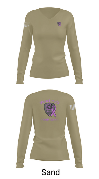 Womens Long Sleeve Vneck Shirt, Tesuque Police Dept, , Teamtime, Team time, sublimation, custom sports apparel, team uniforms, spirit wear, spiritwear, sports uniforms, custom shirts, team store, custom team store, fundraiser sports, apparel fundraiser