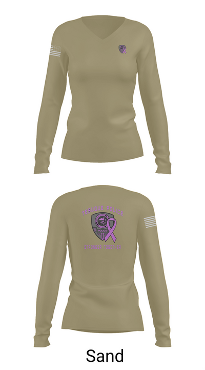 Tesuque Police Dept 47912639 Women's Long Sleeve V-neck Shirt - 92