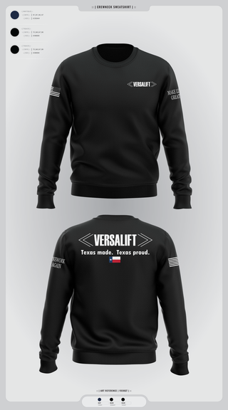 Crew Neck Sweatshirt, Versalift, , Teamtime, Team time, sublimation, custom sports apparel, team uniforms, spirit wear, spiritwear, sports uniforms, custom shirts, team store, custom team store, fundraiser sports, apparel fundraiser