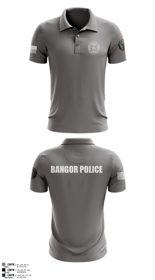 Short Sleeve Performance Polo, Bangor PD, Police, Teamtime, Team time, sublimation, custom sports apparel, team uniforms, spirit wear, spiritwear, sports uniforms, custom shirts, team store, custom team store, fundraiser sports, apparel fundraiser