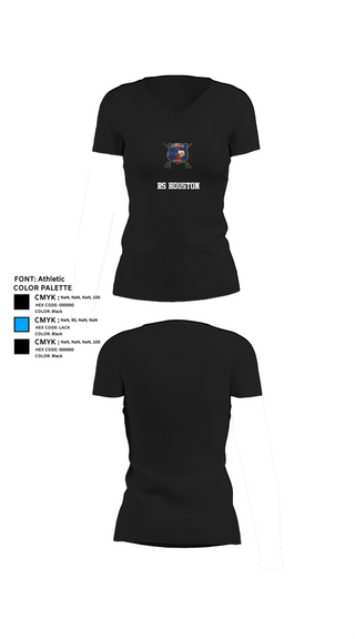 Womens Short Sleeve Vneck Shirt, RS HOUSTON, Marines, Teamtime, Team time, sublimation, custom sports apparel, team uniforms, spirit wear, spiritwear, sports uniforms, custom shirts, team store, custom team store, fundraiser sports, apparel fundraiser