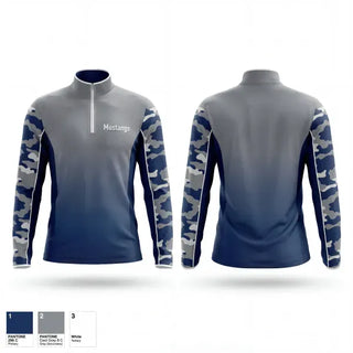 Quarter Zip Jacket, Mustangs, Baseball, Teamtime, Team time, sublimation, custom sports apparel, team uniforms, spirit wear, spiritwear, sports uniforms, custom shirts, team store, custom team store, fundraiser sports, apparel fundraiser
