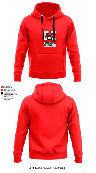 Hoodie, Manchester High School Redhawks, Women's Basketball, Teamtime, Team time, sublimation, custom sports apparel, team uniforms, spirit wear, spiritwear, sports uniforms, custom shirts, team store, custom team store, fundraiser sports, apparel fundraiser