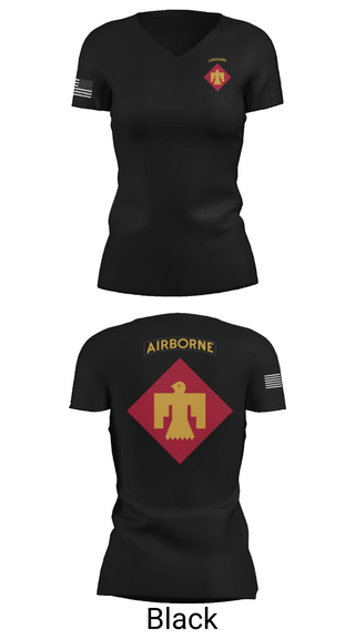 Womens Short Sleeve Vneck Shirt, 2-134 infantry, National Guard, Teamtime, Team time, sublimation, custom sports apparel, team uniforms, spirit wear, spiritwear, sports uniforms, custom shirts, team store, custom team store, fundraiser sports, apparel fundraiser