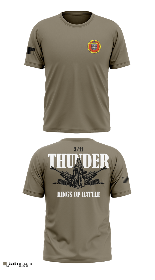 Old School Cotton Feel Shirt, 3 Bn 11th Mar, Marines, Teamtime, Team time, sublimation, custom sports apparel, team uniforms, spirit wear, spiritwear, sports uniforms, custom shirts, team store, custom team store, fundraiser sports, apparel fundraiser