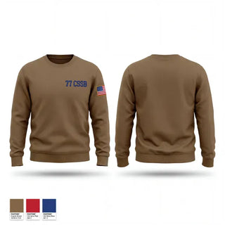 Crew Neck Sweatshirt, 77 CSSB, Army, Teamtime, Team time, sublimation, custom sports apparel, team uniforms, spirit wear, spiritwear, sports uniforms, custom shirts, team store, custom team store, fundraiser sports, apparel fundraiser