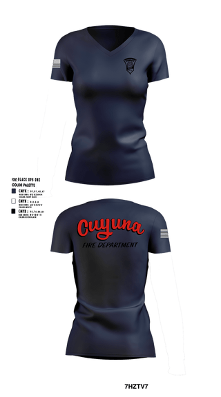 Womens Short Sleeve Vneck Shirt, Cuyuna Fire Department, Fire Department, Teamtime, Team time, sublimation, custom sports apparel, team uniforms, spirit wear, spiritwear, sports uniforms, custom shirts, team store, custom team store, fundraiser sports, apparel fundraiser