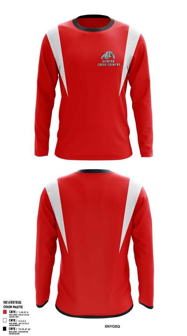 Long Sleeve Performance Shirt, Quinter High School Cross Country, Cross Country, Teamtime, Team time, sublimation, custom sports apparel, team uniforms, spirit wear, spiritwear, sports uniforms, custom shirts, team store, custom team store, fundraiser sports, apparel fundraiser