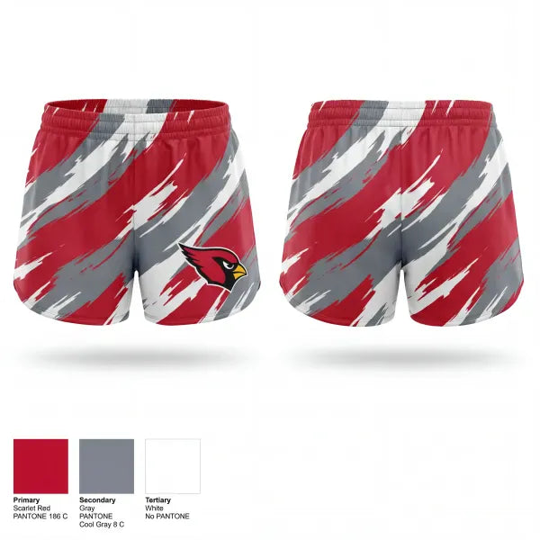 Womens Shorts, Sandy Valley Cardinals, Baseball, Teamtime, Team time, sublimation, custom sports apparel, team uniforms, spirit wear, spiritwear, sports uniforms, custom shirts, team store, custom team store, fundraiser sports, apparel fundraiser