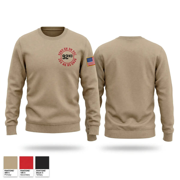 Crew Neck Sweatshirt, 92nd EN BN, FSC, Army, Teamtime, Team time, sublimation, custom sports apparel, team uniforms, spirit wear, spiritwear, sports uniforms, custom shirts, team store, custom team store, fundraiser sports, apparel fundraiser