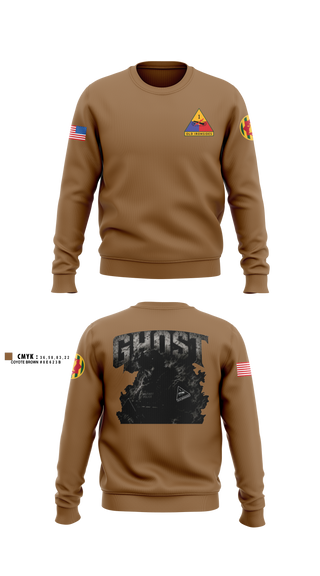 Crew Neck Sweatshirt, 2ND PLT Ghosts, Army, Teamtime, Team time, sublimation, custom sports apparel, team uniforms, spirit wear, spiritwear, sports uniforms, custom shirts, team store, custom team store, fundraiser sports, apparel fundraiser