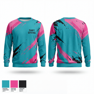Crew Neck Sweatshirt, Dirt divas, Softball, Teamtime, Team time, sublimation, custom sports apparel, team uniforms, spirit wear, spiritwear, sports uniforms, custom shirts, team store, custom team store, fundraiser sports, apparel fundraiser