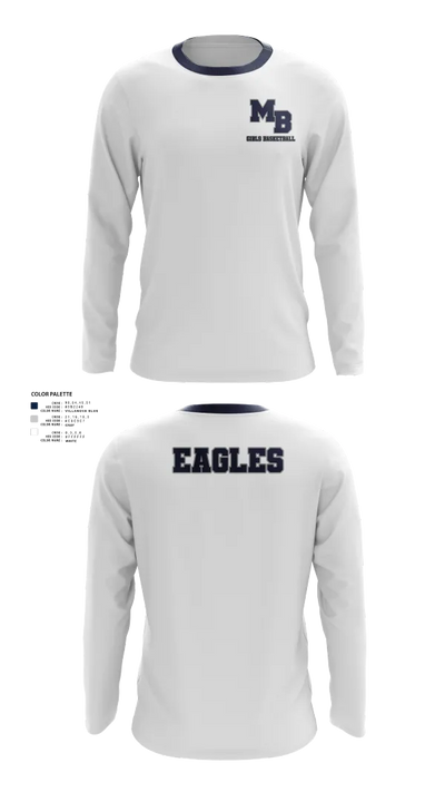 MB EAGLES Women's Basketball 49387606 Long Sleeve Performance Shirt 51