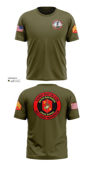 Old School Cotton Feel Shirt, Lima Co. 3rd Bat. 2nd Mar. Div., Marines, Teamtime, Team time, sublimation, custom sports apparel, team uniforms, spirit wear, spiritwear, sports uniforms, custom shirts, team store, custom team store, fundraiser sports, apparel fundraiser