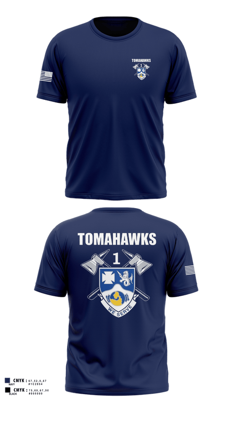 Short Sleeve Performance Shirt, TOMAHAWKS 1-23 IN, Army, Teamtime, Team time, sublimation, custom sports apparel, team uniforms, spirit wear, spiritwear, sports uniforms, custom shirts, team store, custom team store, fundraiser sports, apparel fundraiser