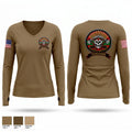 1st Battalion 4th Infantry Regiment 35398487 Women's Long Sleeve V-neck Shirt - 1