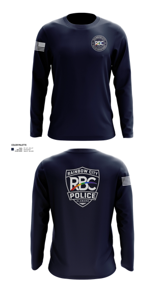 Long Sleeve Performance Shirt, Rainbow City Police Department, Police, Teamtime, Team time, sublimation, custom sports apparel, team uniforms, spirit wear, spiritwear, sports uniforms, custom shirts, team store, custom team store, fundraiser sports, apparel fundraiser