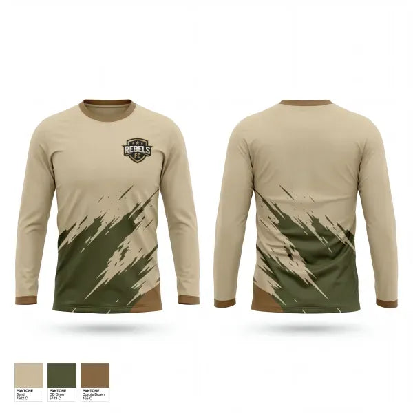 Long Sleeve Performance Shirt, Rebels FC, Men's Soccer, Teamtime, Team time, sublimation, custom sports apparel, team uniforms, spirit wear, spiritwear, sports uniforms, custom shirts, team store, custom team store, fundraiser sports, apparel fundraiser