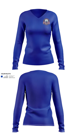 Womens Long Sleeve Vneck Shirt, Polar Select, Ice Hockey, Teamtime, Team time, sublimation, custom sports apparel, team uniforms, spirit wear, spiritwear, sports uniforms, custom shirts, team store, custom team store, fundraiser sports, apparel fundraiser