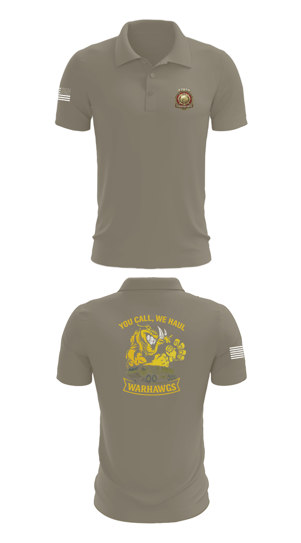 Short Sleeve Performance Polo, 478th Trasportation Company, Army, Teamtime, Team time, sublimation, custom sports apparel, team uniforms, spirit wear, spiritwear, sports uniforms, custom shirts, team store, custom team store, fundraiser sports, apparel fundraiser